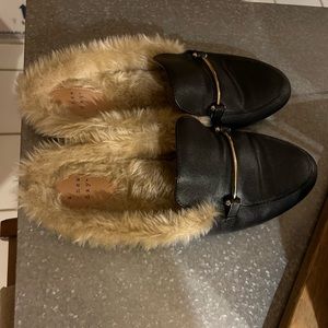 Faux fur loafers a new day size 10